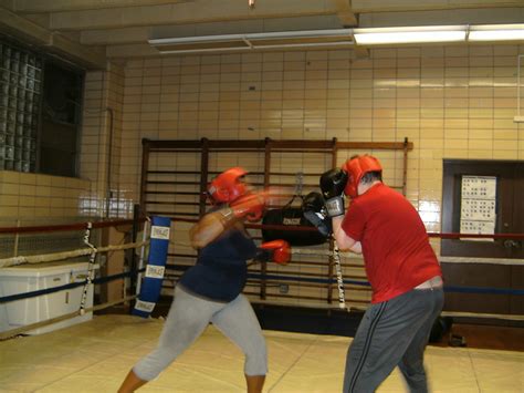 Boxing Mid Life Sparring Between Husband And Wife