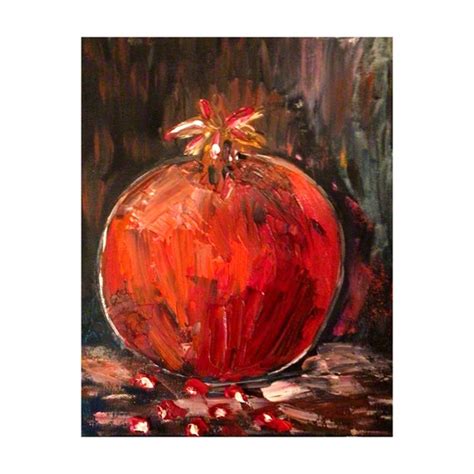 Pomegranate Painting Original Art Oil Painting Fruits Painting Etsy