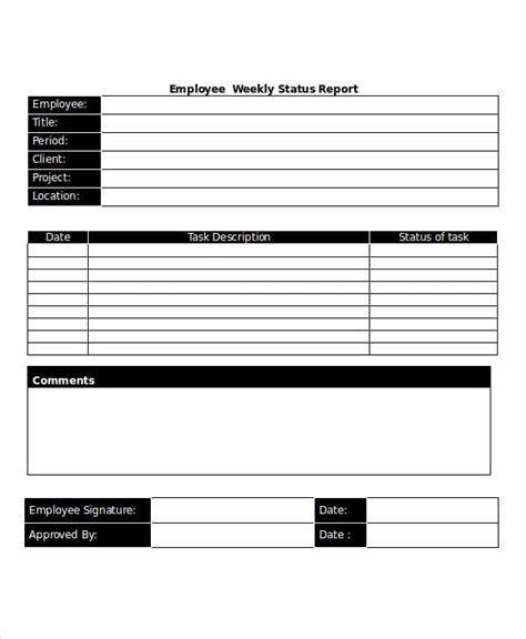 Hr Weekly Report Template