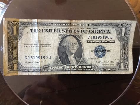 Rare Us One Dollar Bill Series 1935 G Etsy