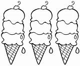 Ice Cream Coloring Icecream sketch template