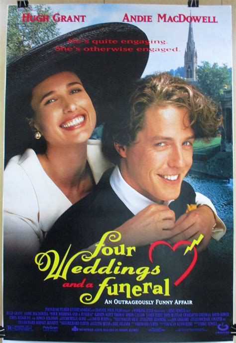 Four Weddings And A Funeral 1994 Original Rolled 27 X Etsy Wedding