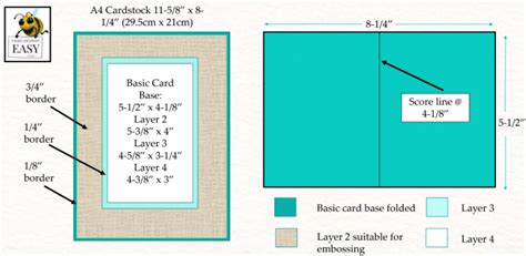 The most common pattern worldwide and the only patt. Standard Card Sizes and Measurement Guide for A4 handmade cards