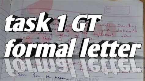 Task 1 Formal Gt How To Write Formal Letter Task 1 About Missing