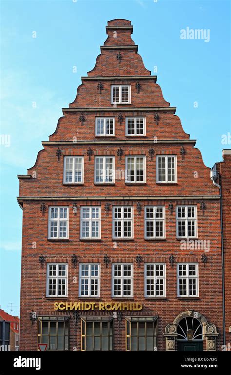 City Architecture Street Red Brick Houses Lubeck Schleswig Holstein