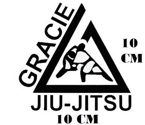Adesivo Logo Gracie Jiu Jitsu Mma Luta Com Frete Grátis No Elo7
