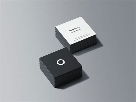 Download Free Stacks Square Business Card Mockup | Mockuptree