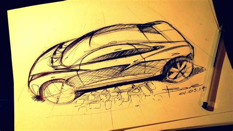 Car Sketch Top View At Explore Collection Of Car