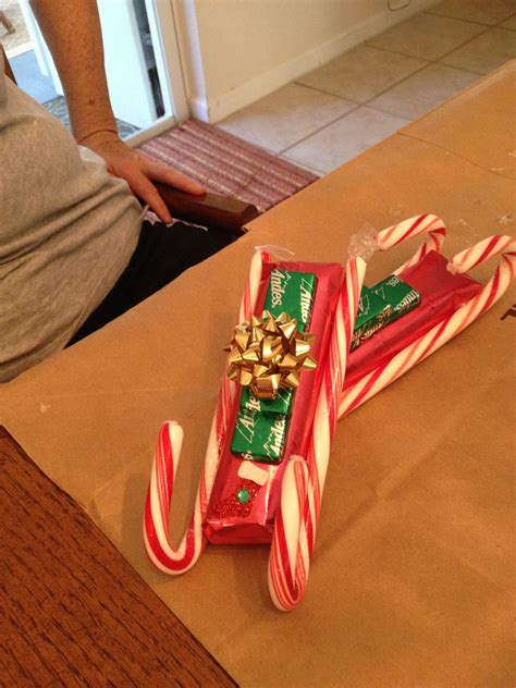 Candy Sleigh Wrap Snickers Bar Candy Cane Andes Candy Packages Candy Sleigh Christmas