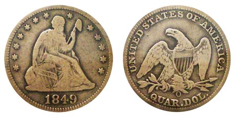 1849 O Seated Liberty Quarter Coin Value Prices Photos And Info