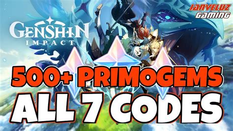 After redeemed this codes you earn free primogems all working genshin impact gift codes. All 7 CODES! 3 NEW + 4 Active = 500 PRIMOGEMS! | Genshin ...