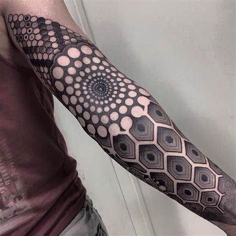 Geometric Dotwork Tattoo By Nissaco Trendy Tattoos Black Tattoos