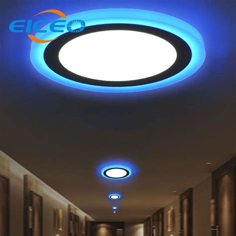 This allows them to be switched separately. 2016 NEW white+blue recessed led panel lights ceiling lamp ...