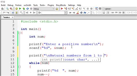 C Program To Print Natural Numbers From To N In Reverse Order Using