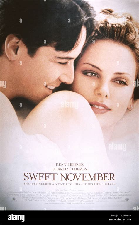 Sweet November Us Poster From Left Keanu Reeves Charlize Theron