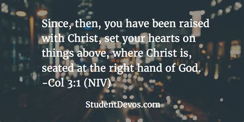Daily Devotion And Bible Verse Col 31 The Z