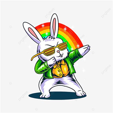 St Patricks Day Clipart Png Images The Easter Bunny Dabbing In His St