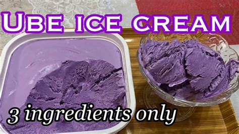 3 ingredients ube ice cream recipe paano gumawa ng ube ice cream easy way youtube