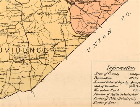 Old Map Of Mecklenburg County North Carolina 1911 Etsy