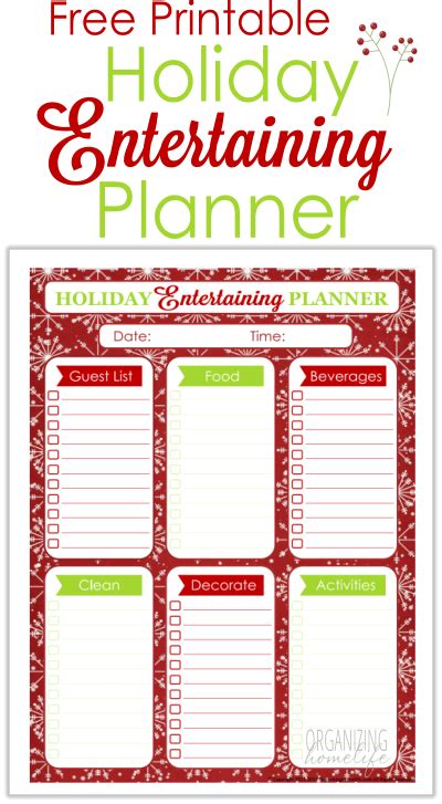 Proposal for christmas party template. How to Plan a Stress-Free Holiday Party and a Free Printable Planner - Organizing Homelife