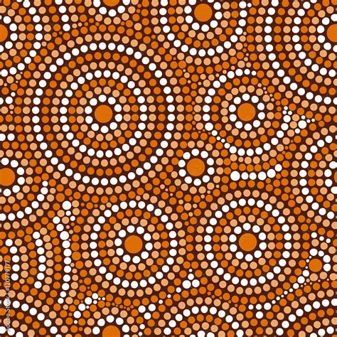 Vecteur Stock Australian Tribes Dot Pattern Vector Seamless Aboriginal