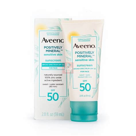 Aveeno Positively Mineral Sensitive Skin Daily Sunscreen Lotion For