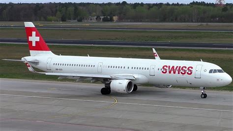 Swiss Airbus A321 212 Hb Ioo Sharklets Close Up Taxiing And Takeoff At