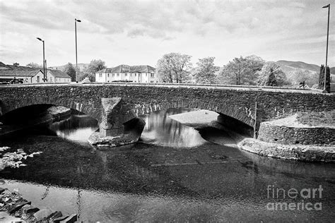 Old Stone Bridge Over The River Greta In Keswick Lake District Cumbria