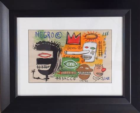 Lot Original In Manner Of Jean Michel Basquiat Coa
