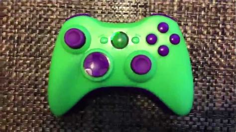 Lime Green And Purple Xbox 360 Controller Youtube