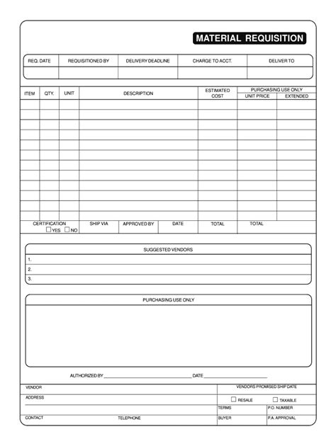 Requisition Form Template Fill Online Printable Fillable Blank