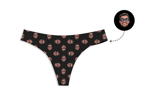 Custom Face Thong Panties Personalized Photo Print Underwear Design Funny Briefs With Picture