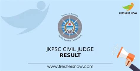 JKPSC Civil Judge Result 2023 Out Cut Off Marks Merit List