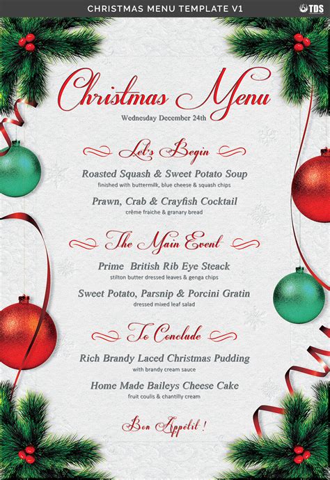 Our assortment of holiday invitations is a veritable supermarket of ideas and designs to announce your event with the style, humor, sophistication or enthusiasm you hope to express. Christmas Menu Template V1 By Thats Design Store ...