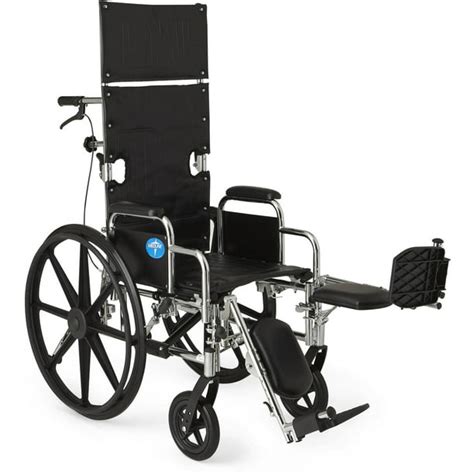 Medline Excel Reclining Wheelchair 20 Wide Seat Desk Length