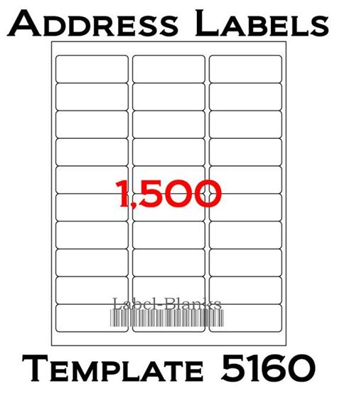 Avery template 5160 amazon com. Laser / Ink Jet Labels - 50 Sheets - 1" x 2 5/8" - Avery ...