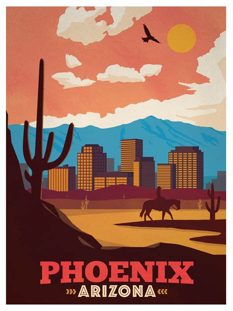 Travel Poster From Ideastorm Phoenix Arizona In 2019 Vintage Travel