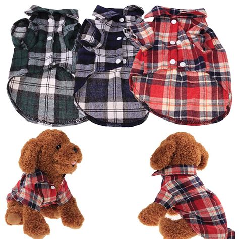 The most common french bulldog clothing material is metal. Aliexpress.com : Buy Plaid Pet Clothes Dog Shirts for ...
