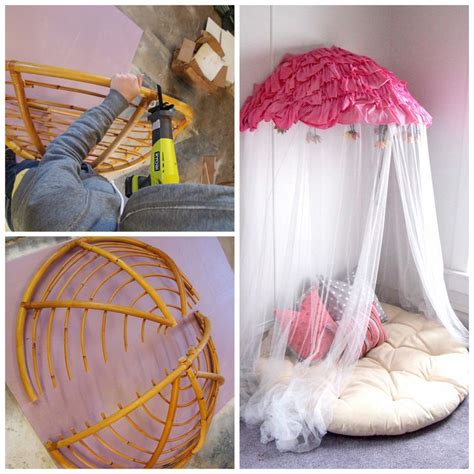 Turn Your Old Papasan Into A Canopy Reading Nook Reality Day Dream