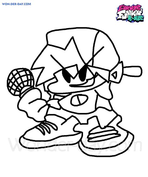 Fnf Whitty Coloring Page Coloring Pages