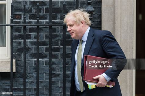 British Prime Minister Boris Johnson Leaves 10 Downing Street For