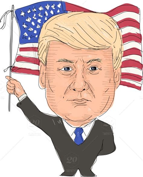 You guys don't have to tow the company line, you know. June 2, 2017: Watercolor style illustration of Donald Trump, President of the United States of ...