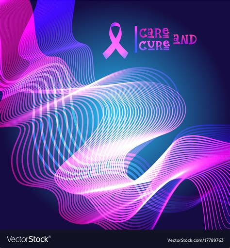 Pink Ribbon Breast Cancer Awareness Banner Vector Image