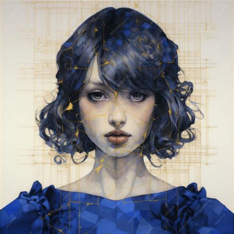 Premium Ai Image Realistic Hyperdetailed Portrait Of A Girl In A Blue