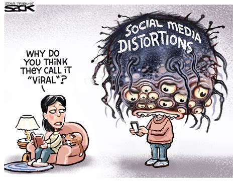 Editorial cartoon U.S. viral social media distortions | The Week