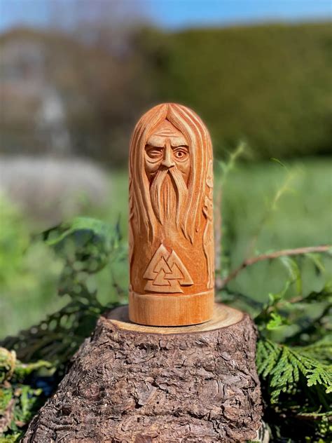 Carved Figure Of Gods Odin Norse Gods Germanic Gods Viking Gods Etsy