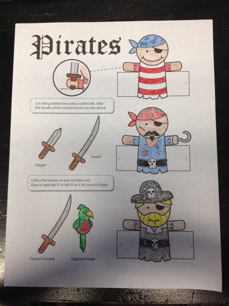 Make Your Own Pirate Finger Puppets — Puppet Showplace Theater