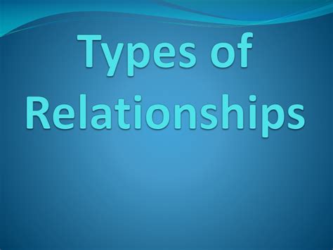 Ppt Types Of Relationships Powerpoint Presentation Free Download