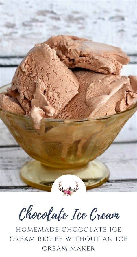 Homemade Chocolate Ice Cream Made With Cocoa Powder And Real Chocolate