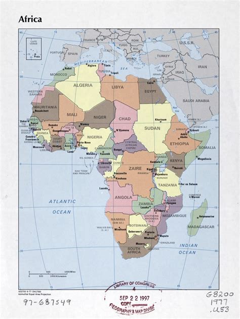 Go back to see more maps of africa. Large detailed political map of Africa with marks of capitals, large cities and names of states ...